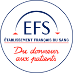 Logo de l'Établissement Français du Sang, partenaire de l'École d'Optique et de Lunetterie.